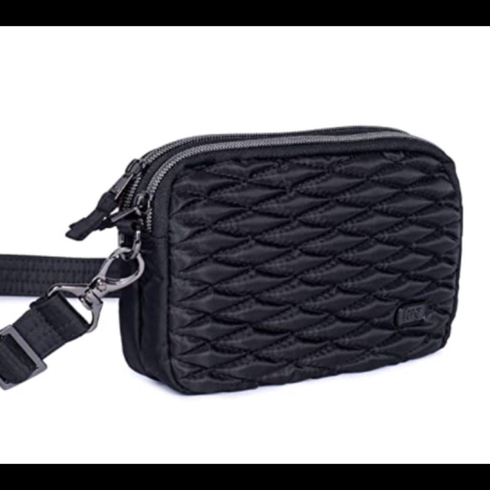 LUG Coupe Black Quilted Crossbody Bag